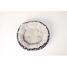 Navy Cross Reversible Cat Bed